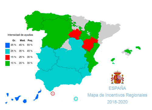 Mapa de Incentivos Regionales 2014-2020